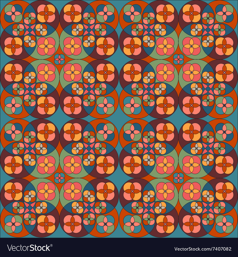 Square flower pattern symmetrical