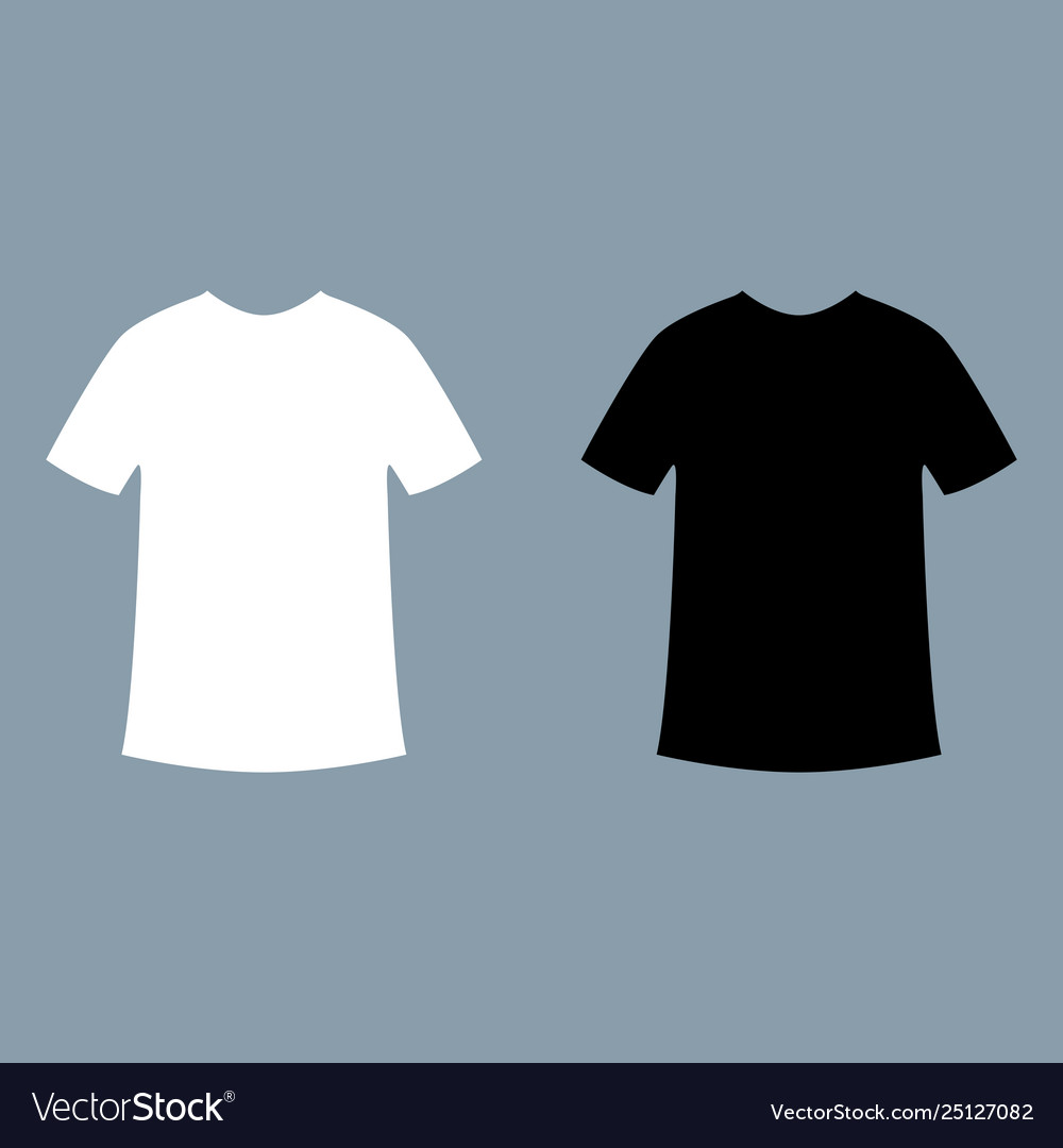 Download T Shirt Mockup White And Black Royalty Free Vector Image