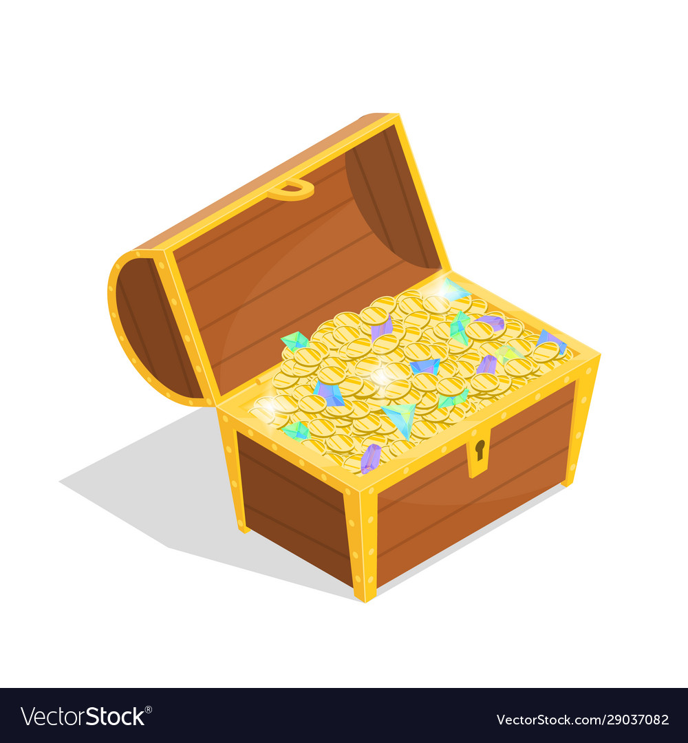 Treasure sign 3d icon isometric view