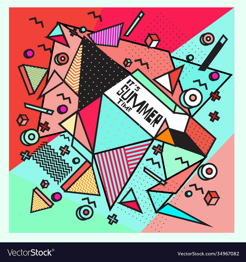 Triangle geometric forms for summer design event
