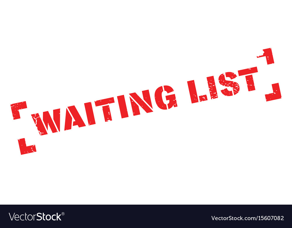 Waiting list rubber stamp Royalty Free Vector Image