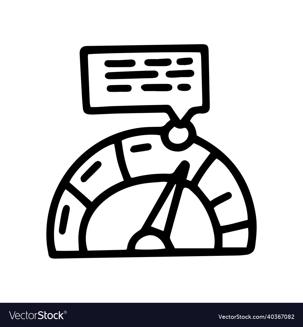 Website load speed line doodle simple icon