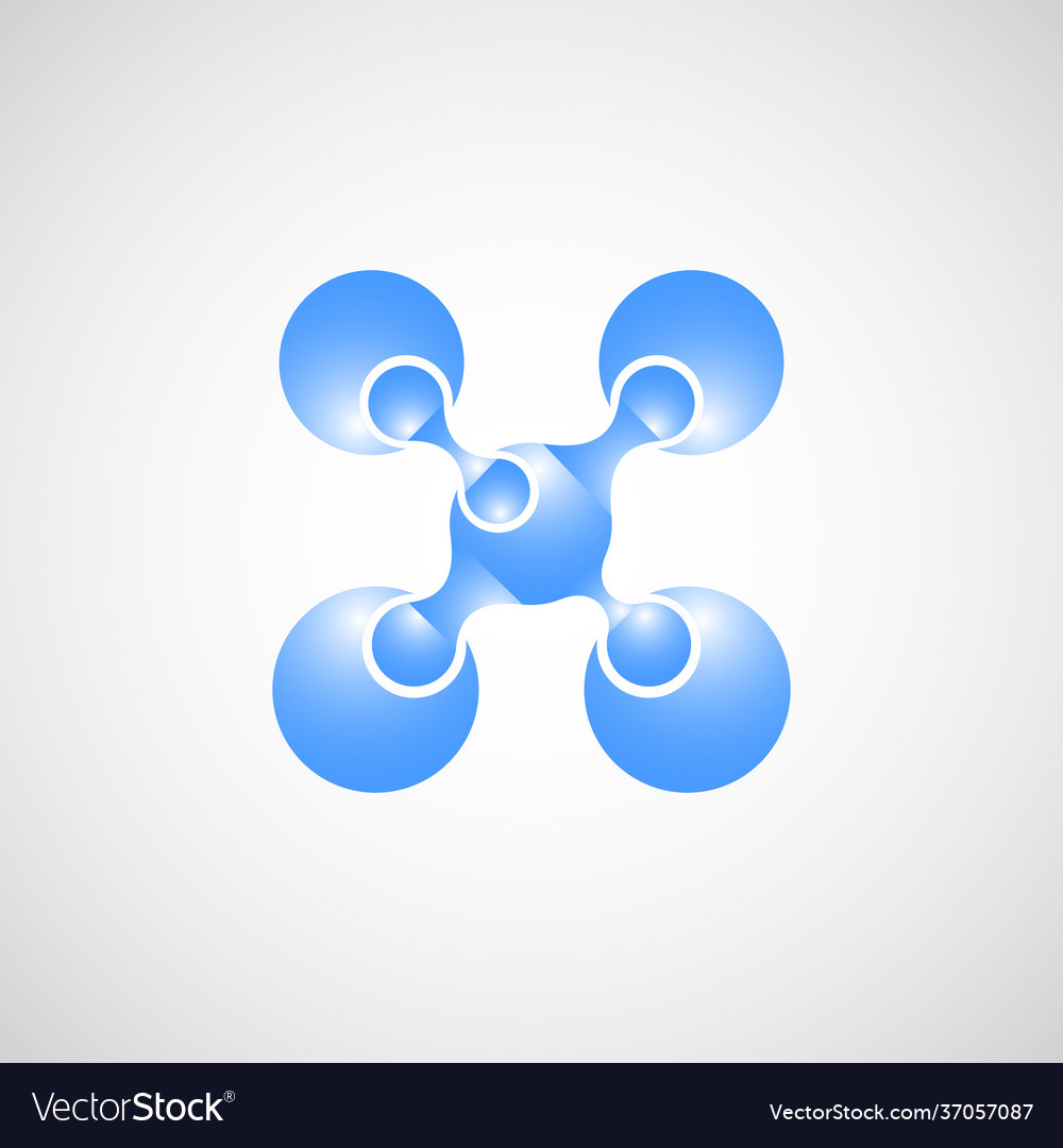 Blue molecular structure microbiology concept