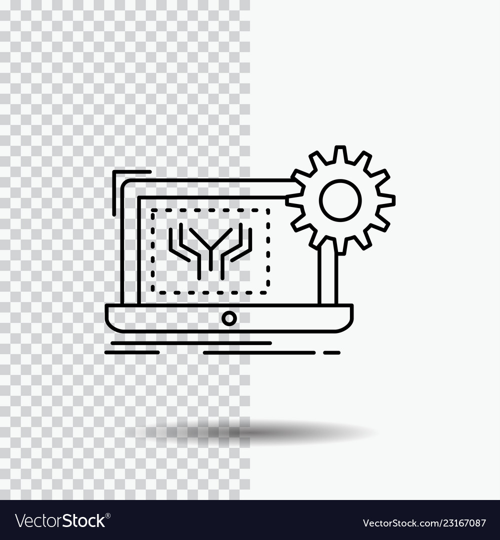 Blueprint circuit electronics engineering vector image Blueprint circuit electronics engineering