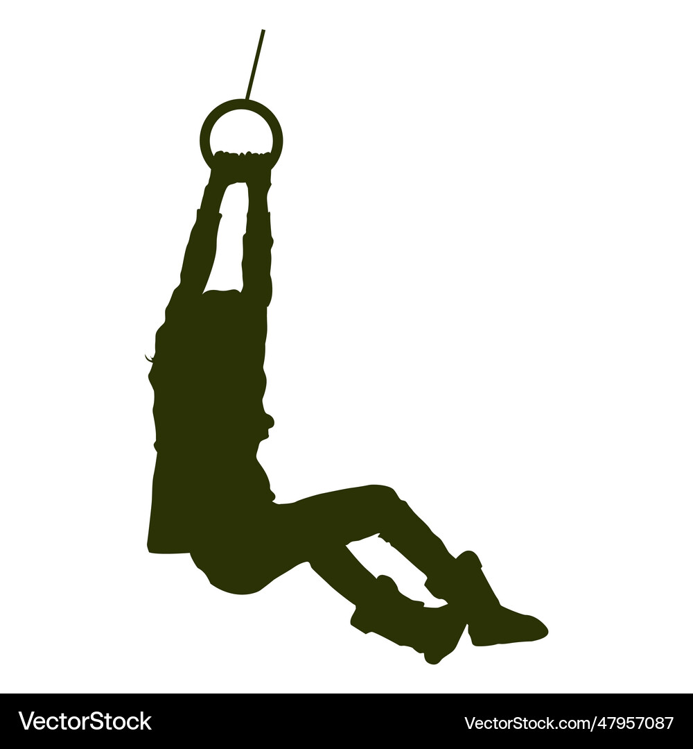 Boy hanging on ring Royalty Free Vector Image - VectorStock