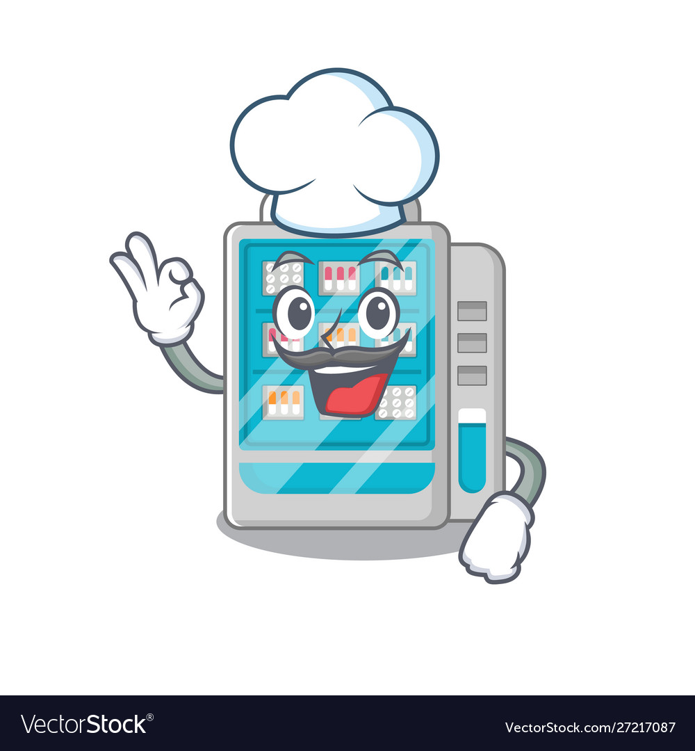 Chef medicines vending machine in character shape