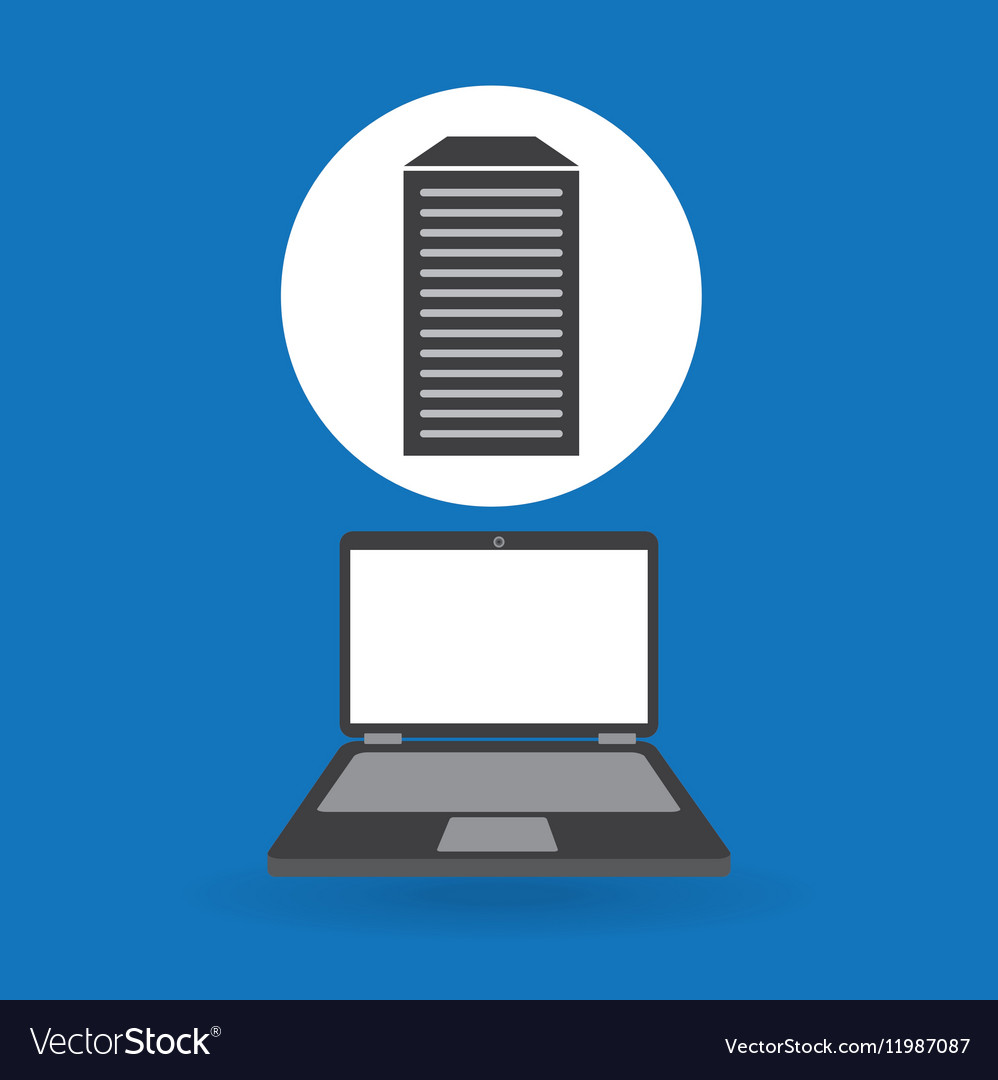 Computer analysis data center icon