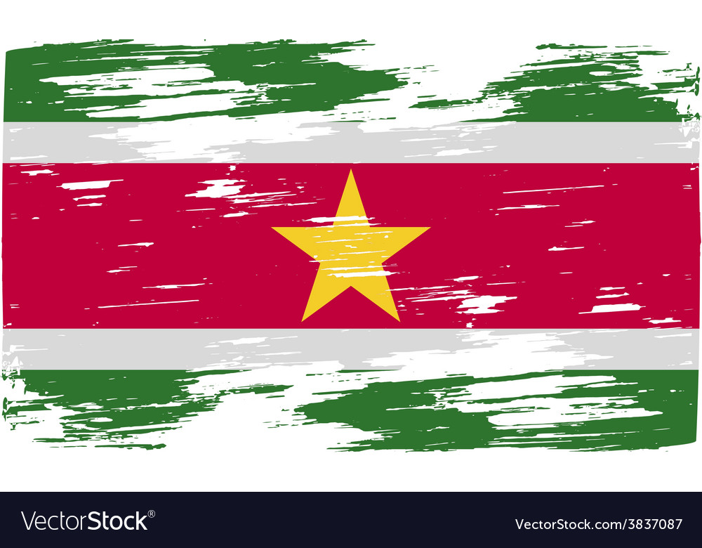 Flag of suriname with old texture