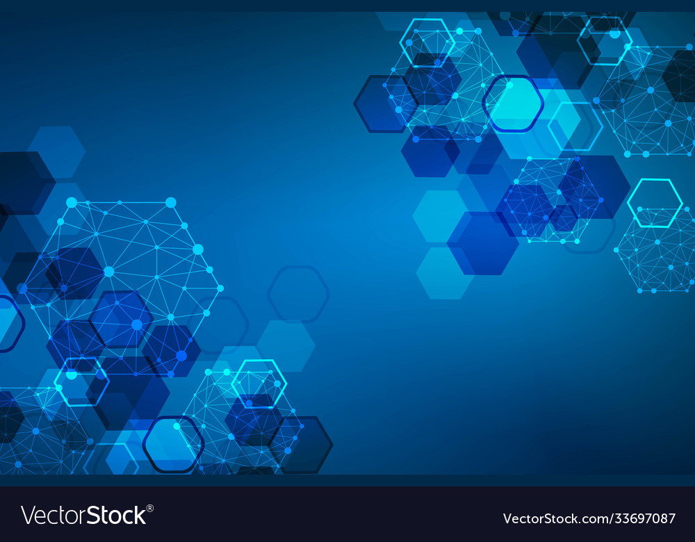 Hexagonal abstract background big data vector image Hexagonal abstract background big data