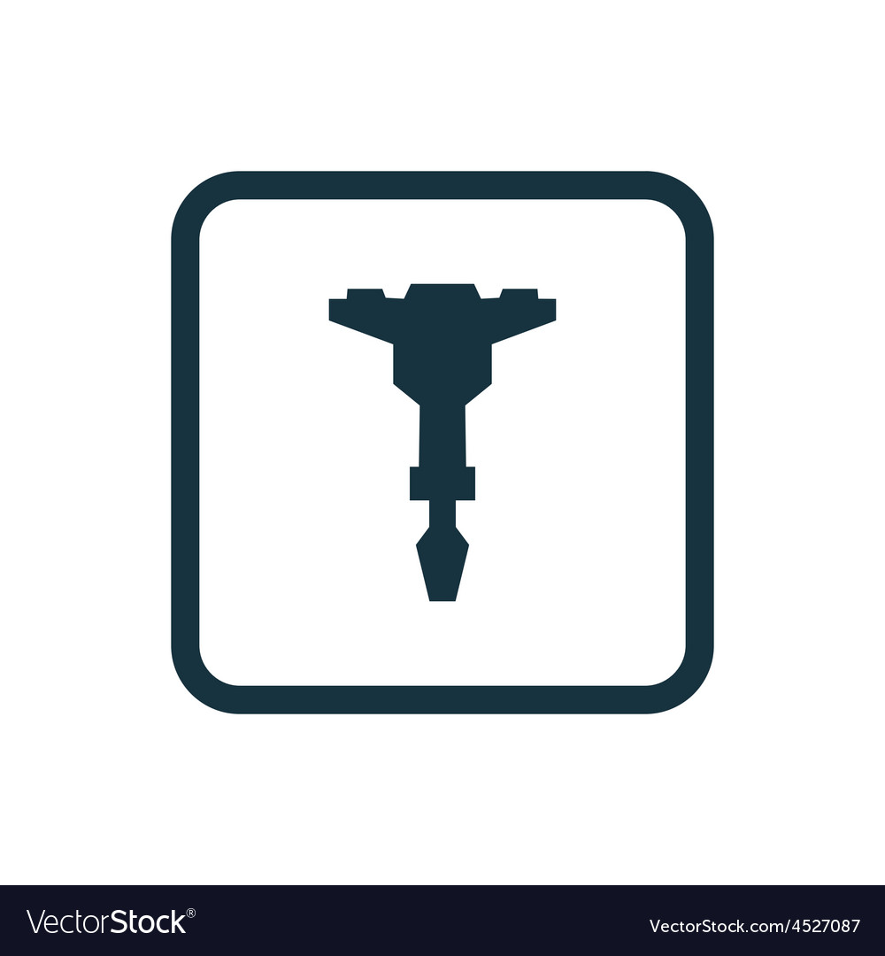 Jackhammer icon rounded squares button