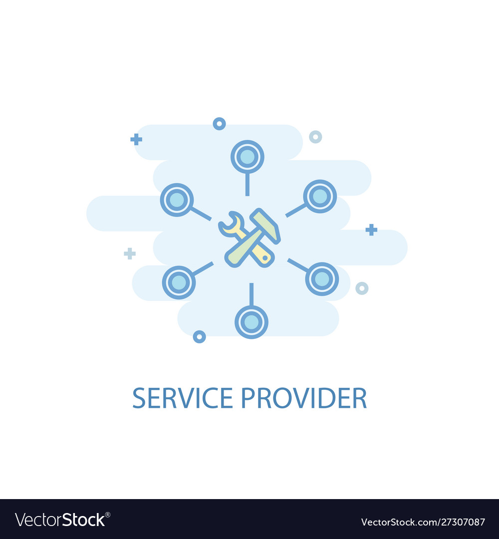 Service provider line concept simple icon