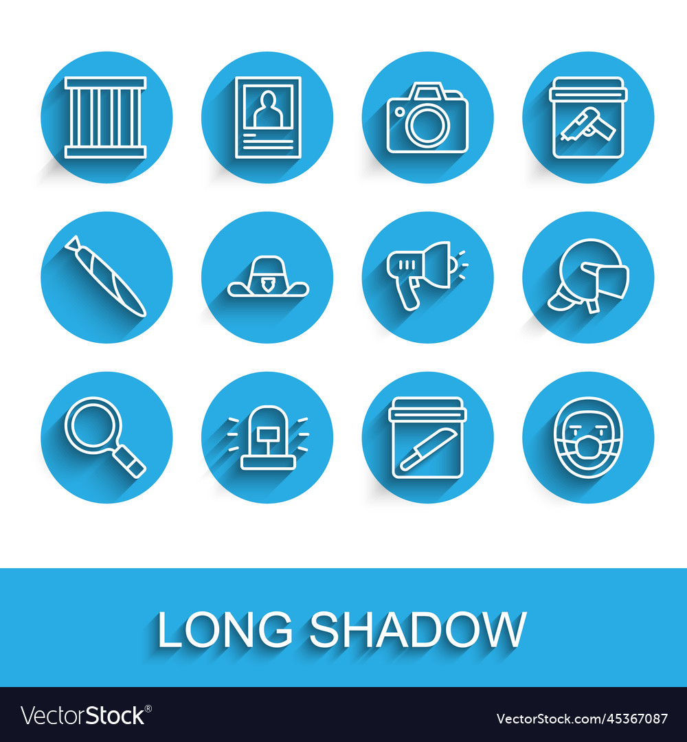 Set line magnifying glass with search flasher vector image Set line magnifying glass with search flasher