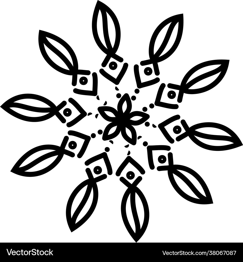 Snowflake Royalty Free Vector Image - VectorStock