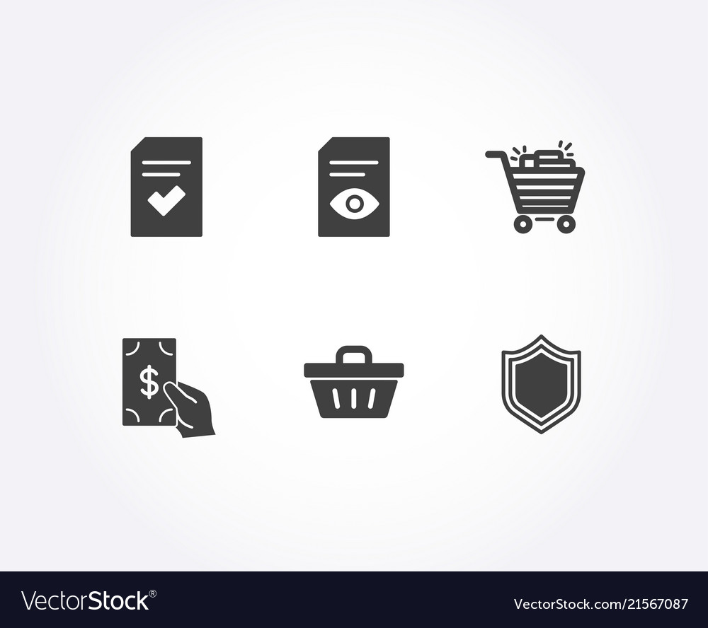 View document checked file and shopping basket