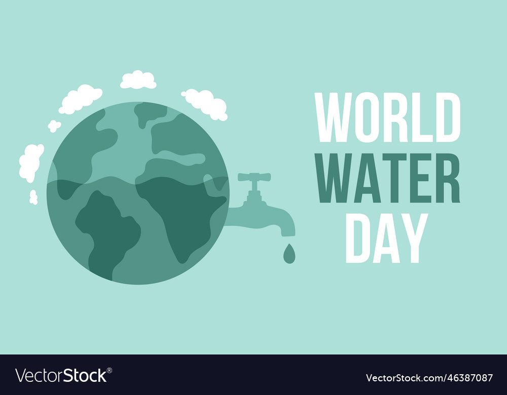 World Water Day At 22 March Poster Royalty Free Vector Image