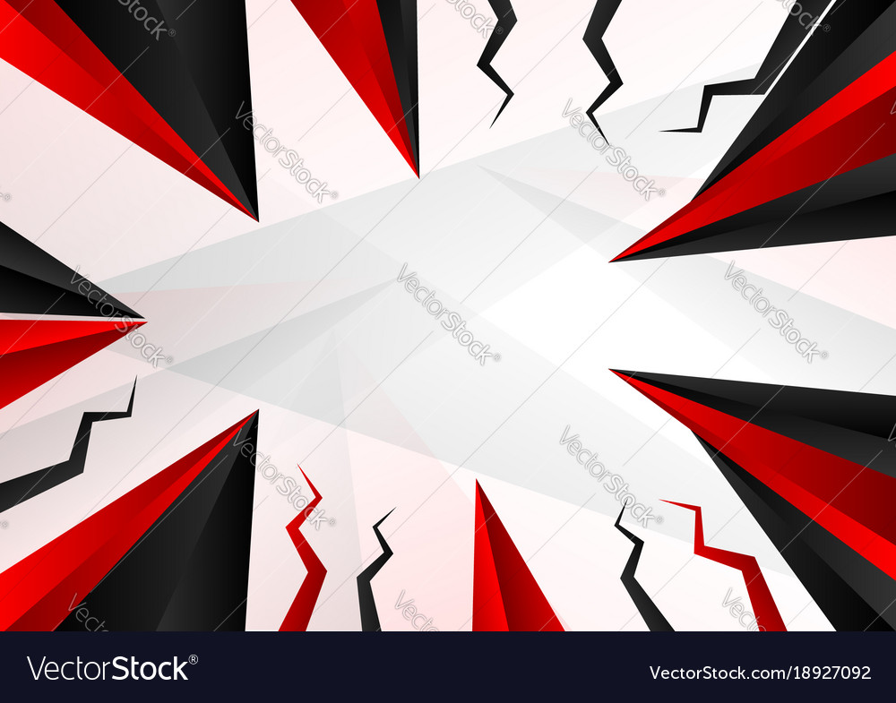 Abstract triangle black and red color with copy