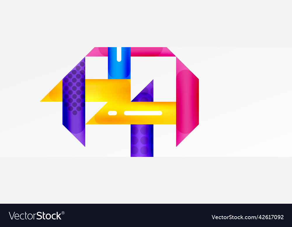 Background color abstract overlapping stripes vector image Background color abstract overlapping stripes