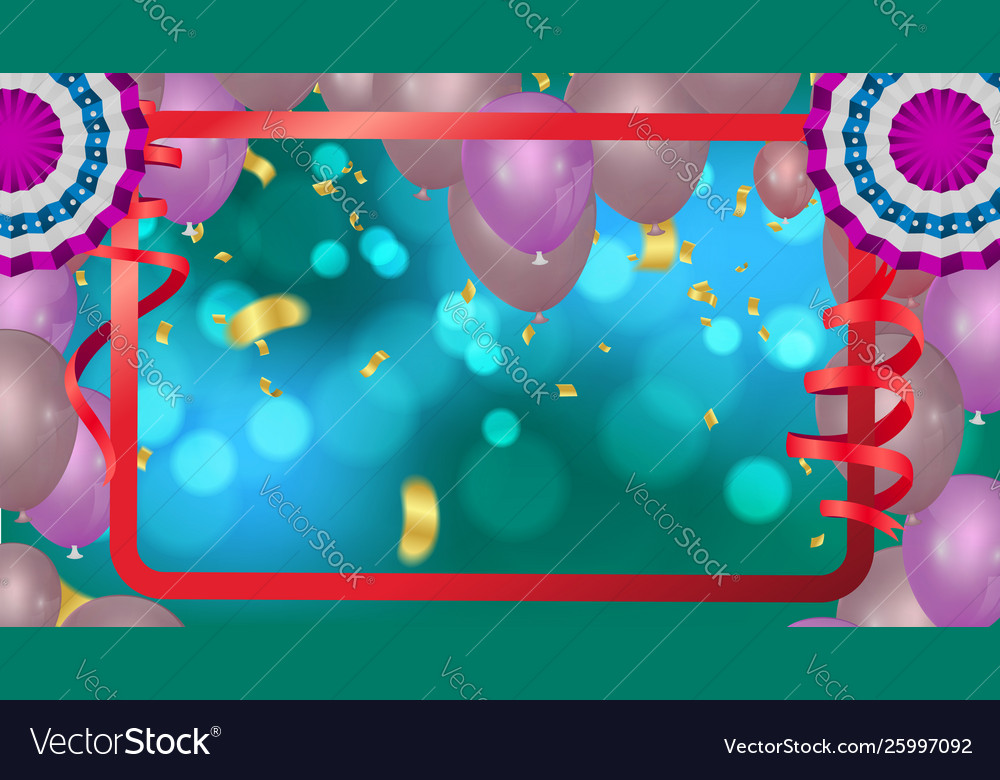 Birthday balloons template