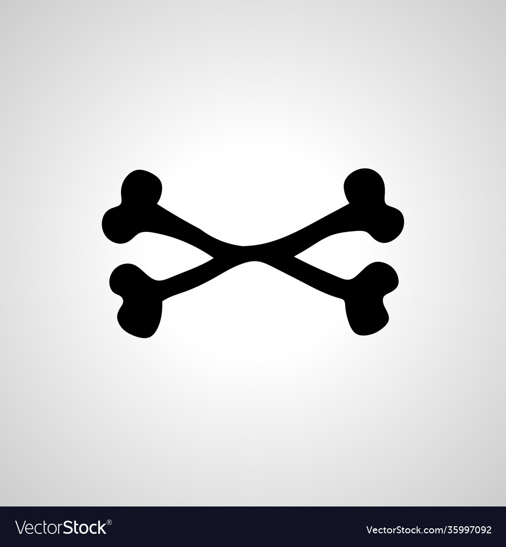 Bones isolated icon bone cross design element