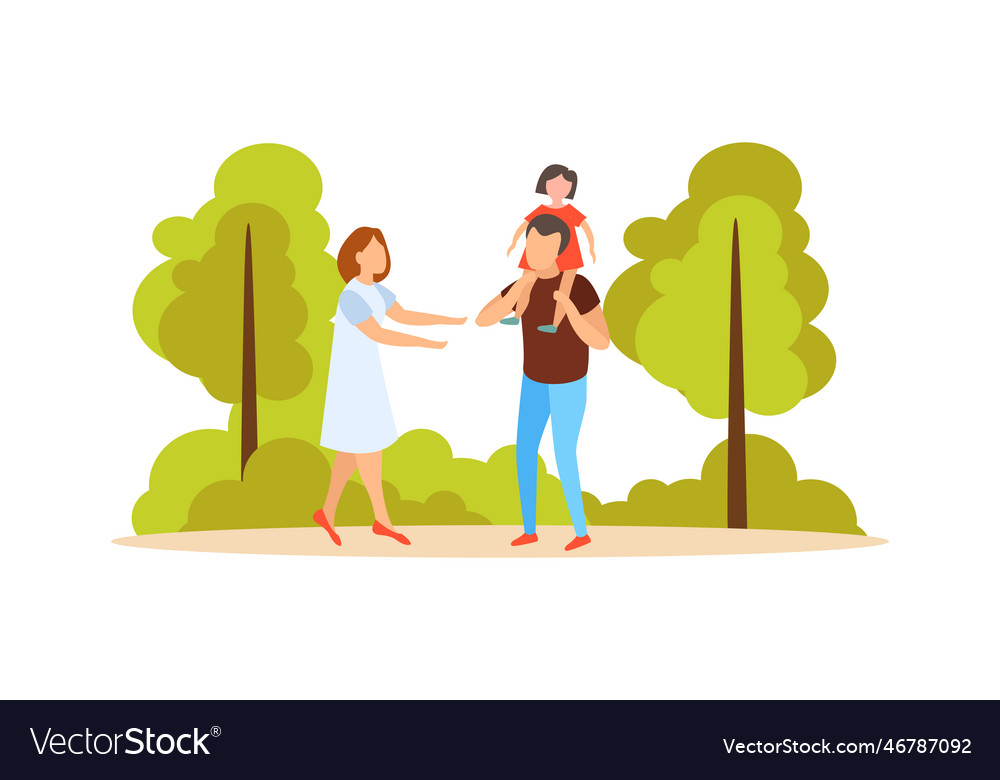 Family activity concept Royalty Free Vector Image