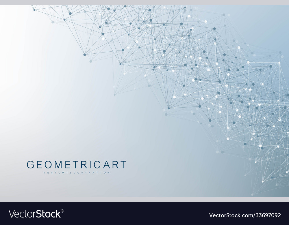 Geometric abstract background with connected line