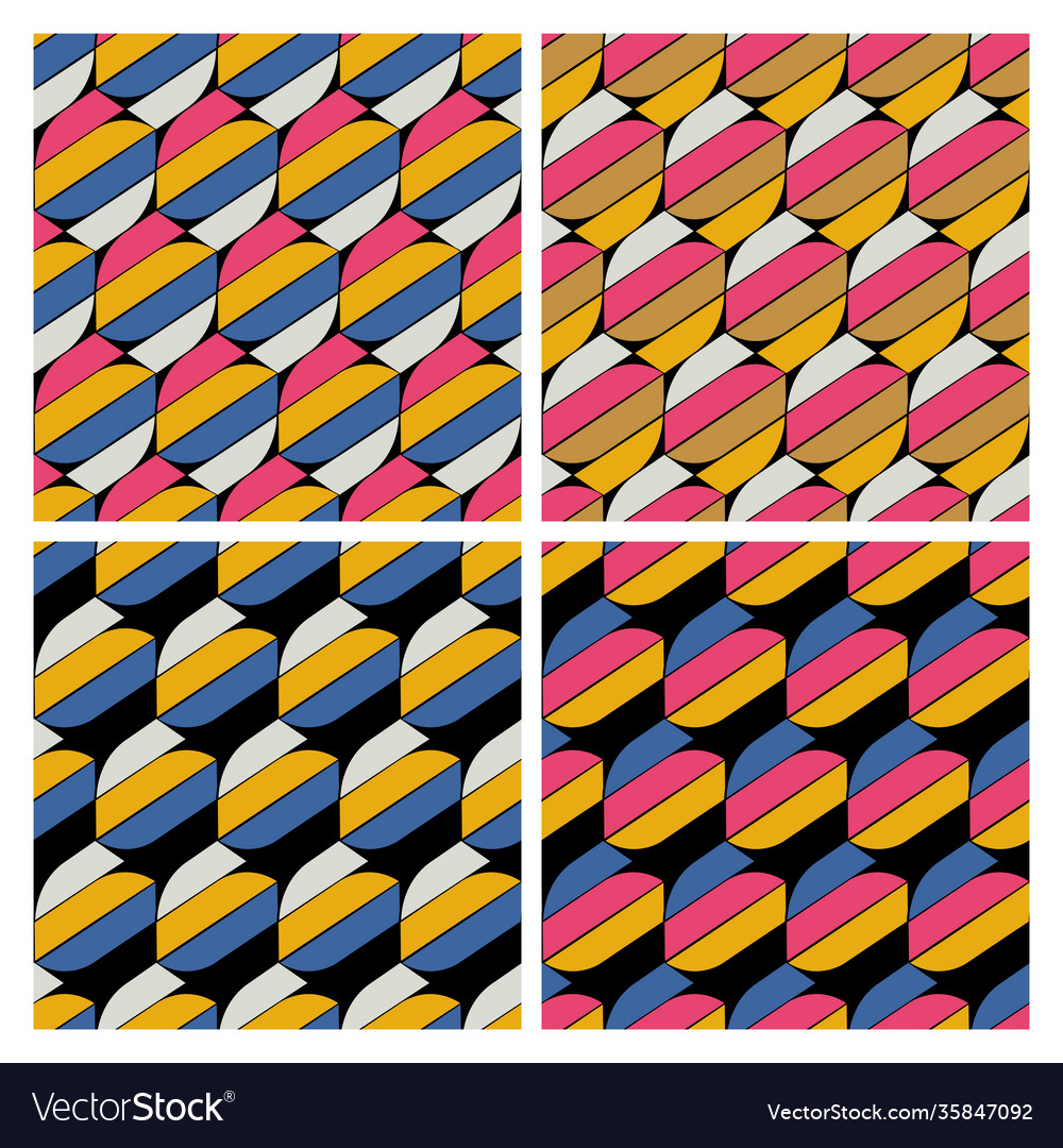 Geometric Stripe Pattern Set