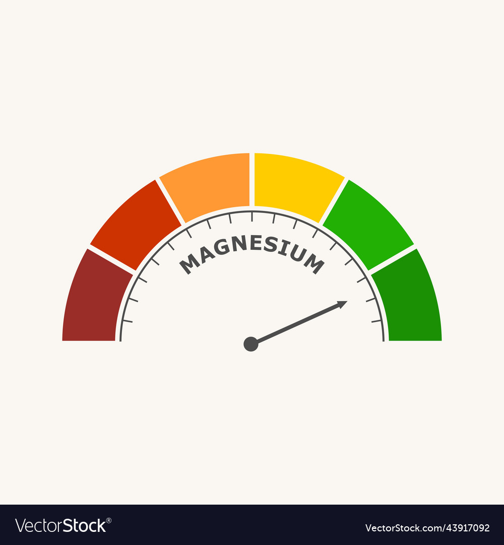 Magnesium level abstract scale food value vector image Magnesium level abstract scale food value