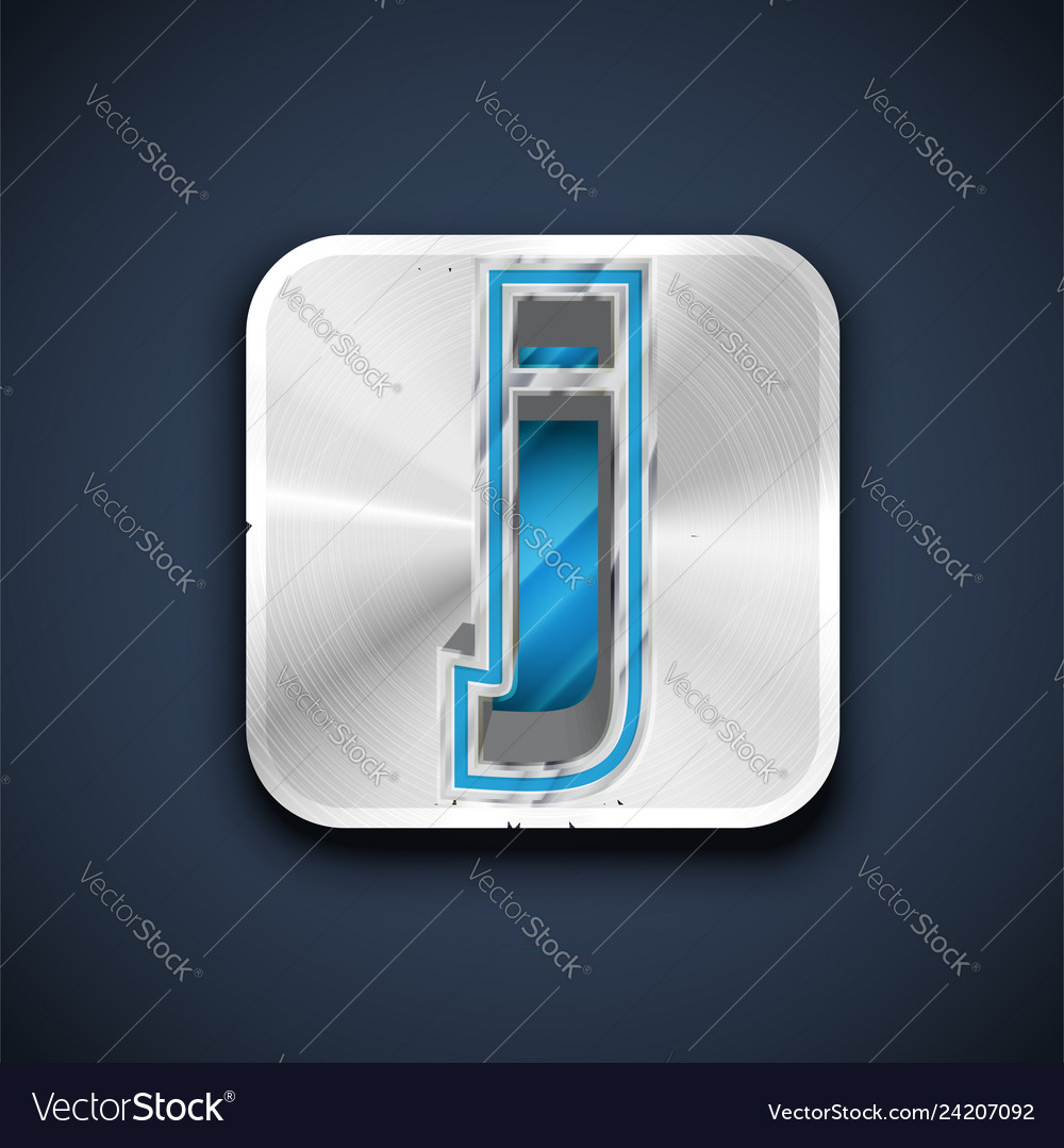 Metallic 3d character from a font set