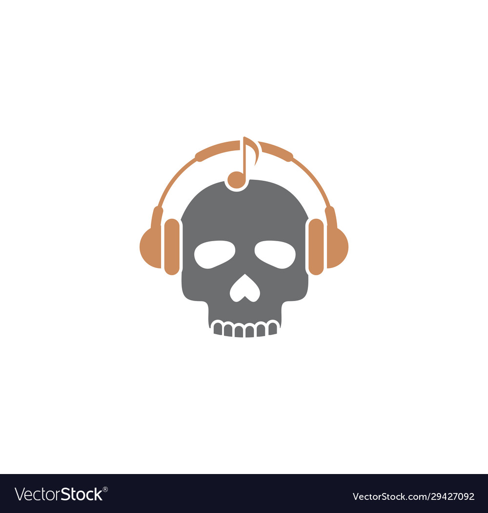 Skull icon on background for graphic and web Vector Image Skull icon on background for graphic and web