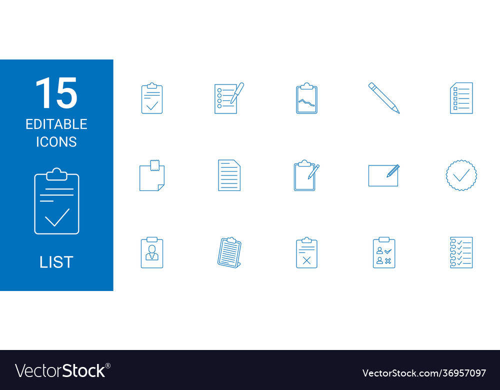 15 list icons