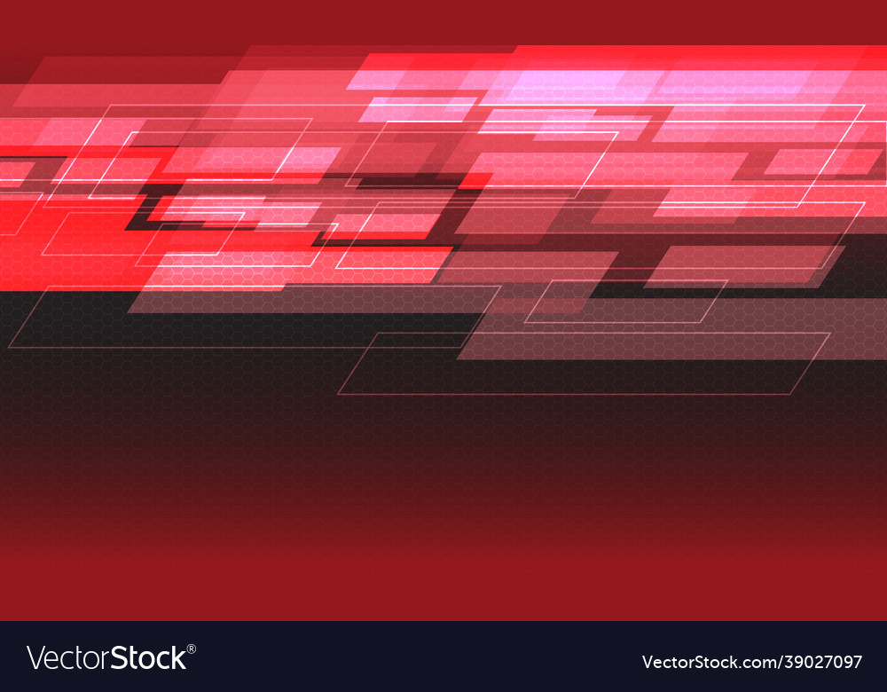 Abstract red light speed geometric hexagon mesh