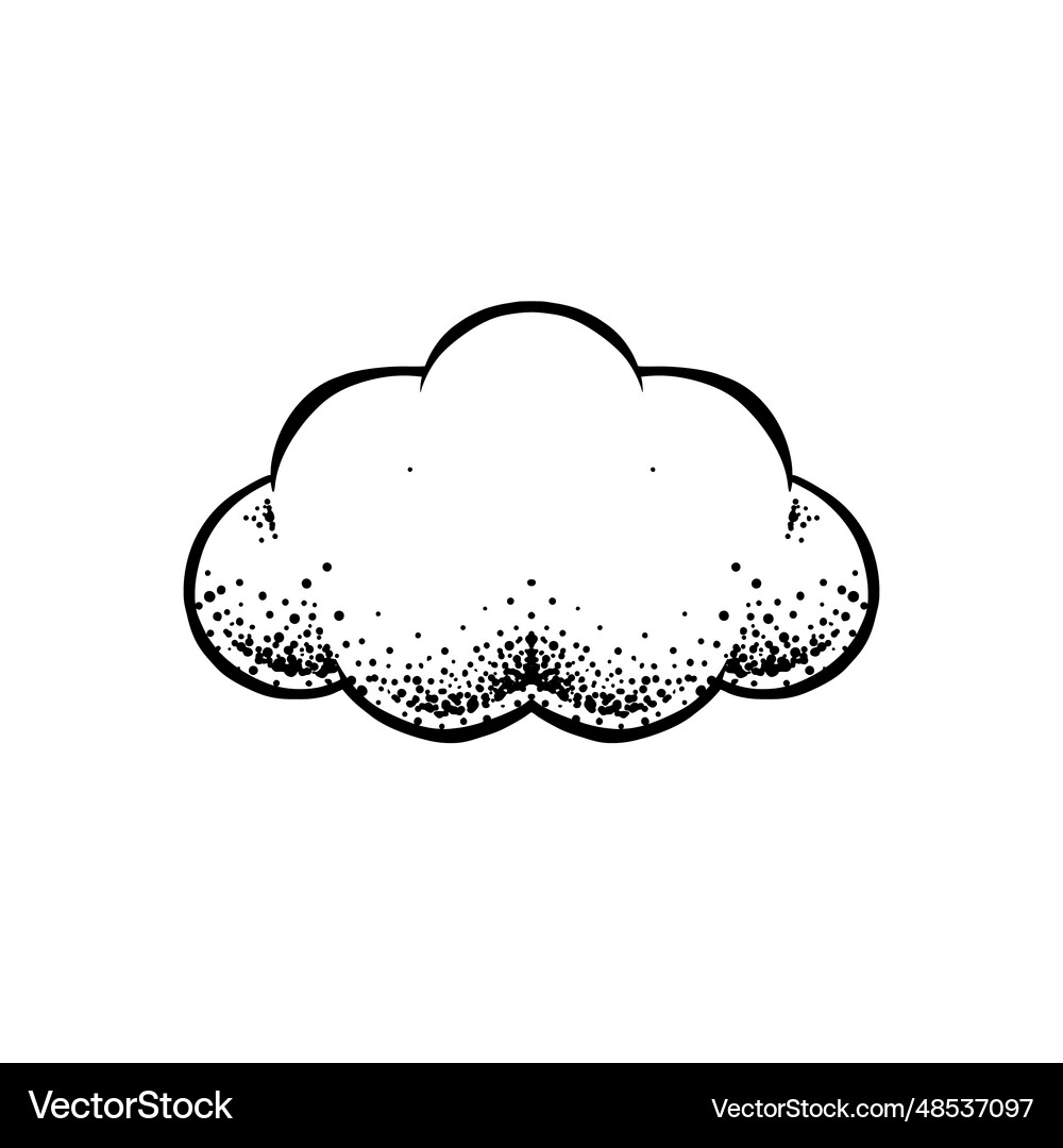 Cloud hand drawn Royalty Free Vector Image - VectorStock