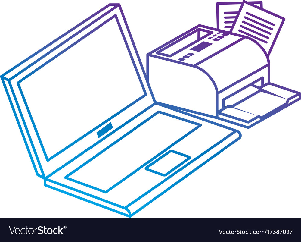 Laptop computer with printer