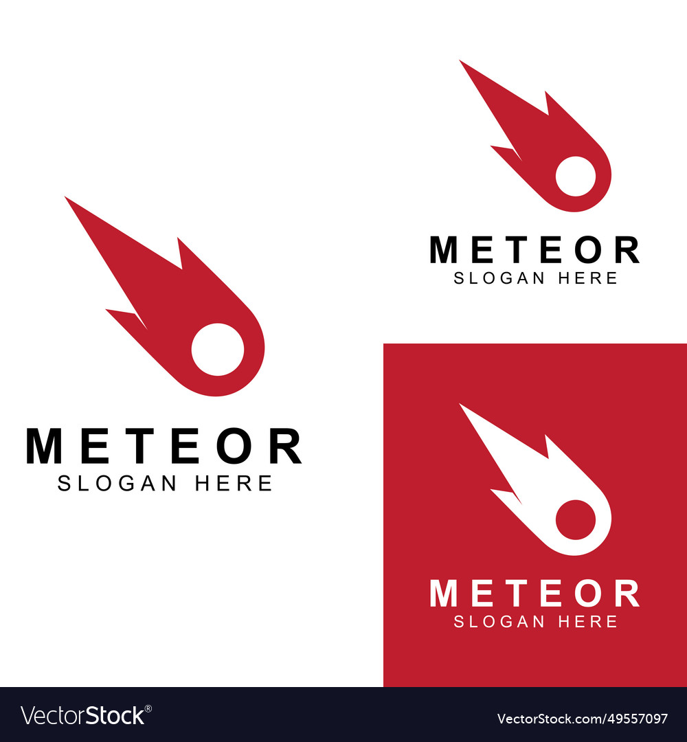 Logo design template meteor or space object