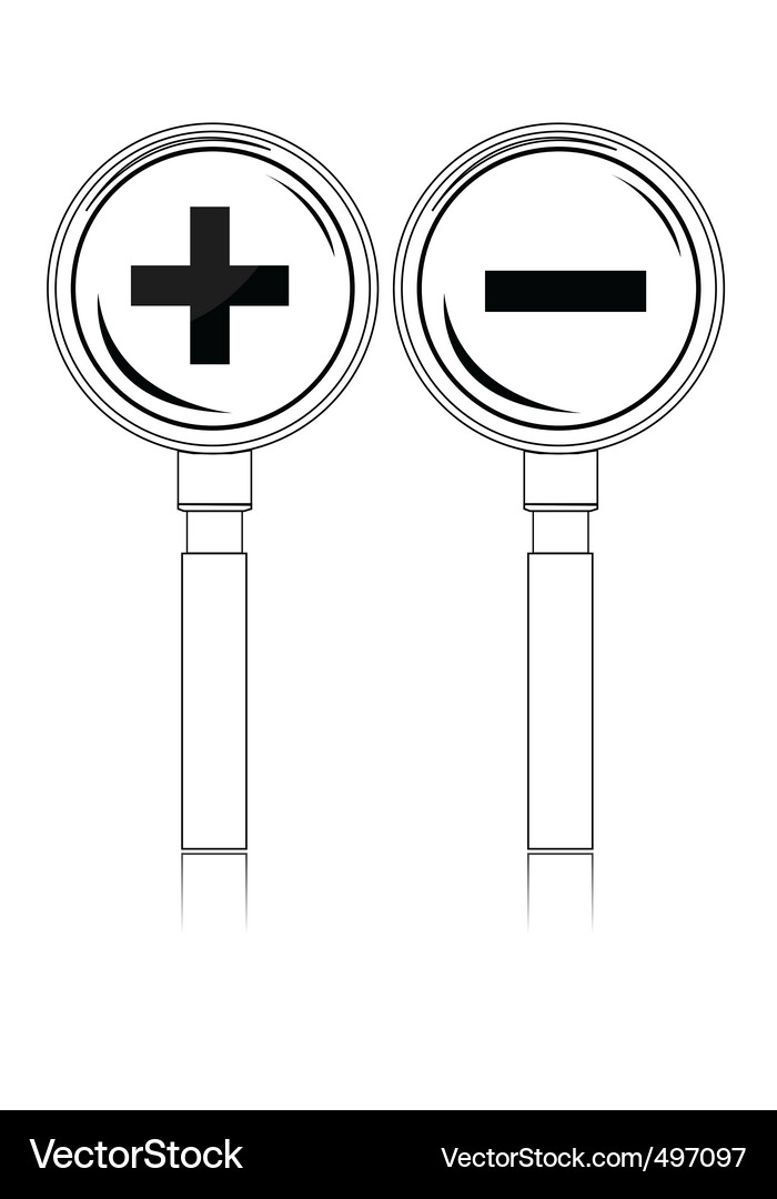 Magnifier icons Royalty Free Vector Image - VectorStock