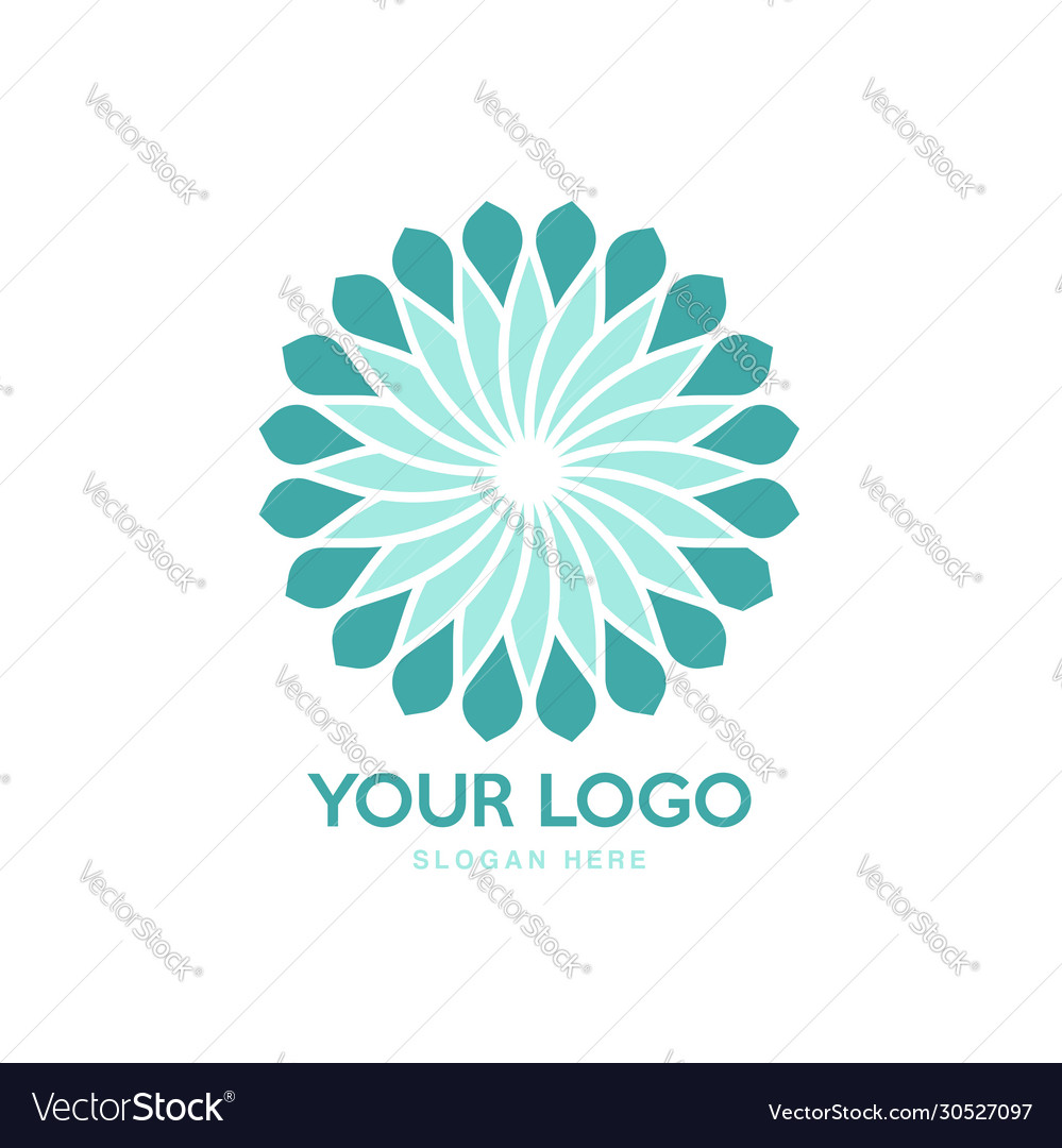 Modern geometric flower logo design