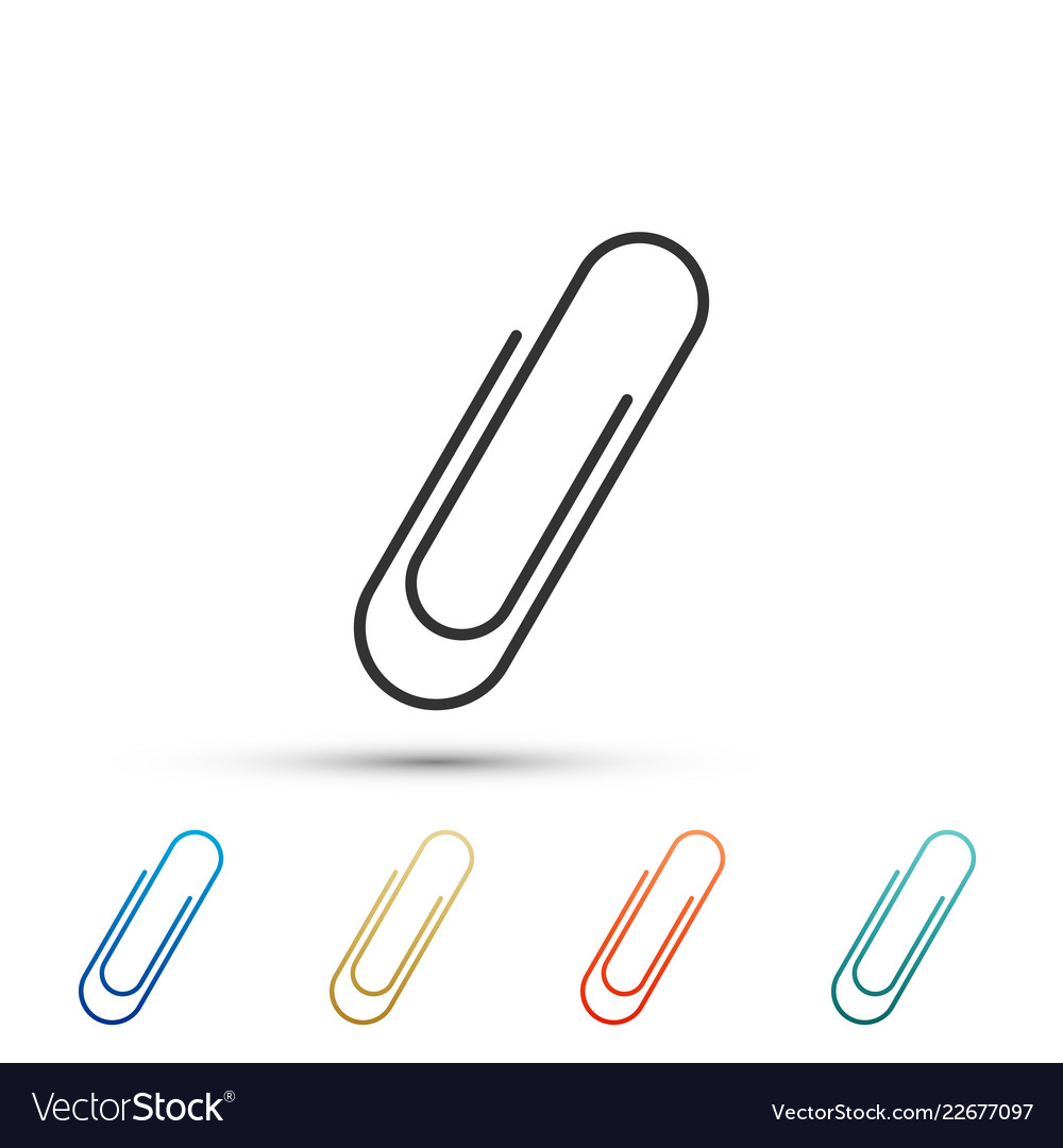 Paper clip icon isolated on white background Vector Image