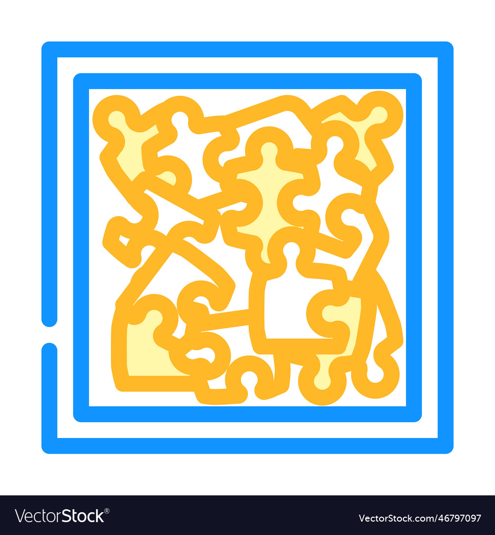 Puzzle game board table color icon
