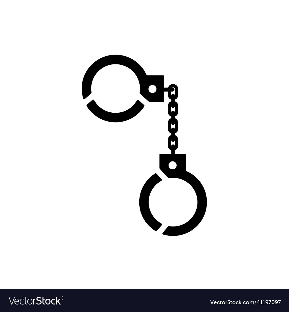 Shackle icon isolated on white sign and symbol Vector Image