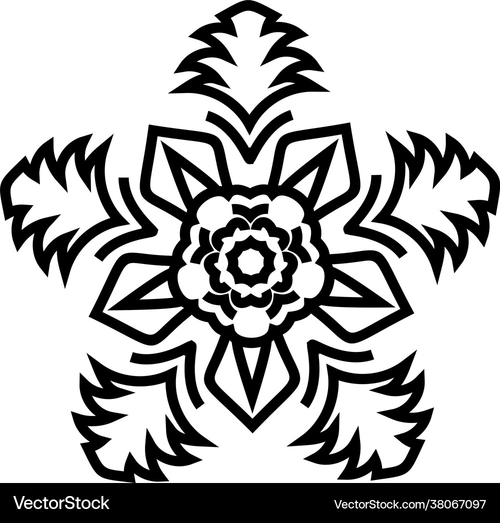 Snowflake Royalty Free Vector Image - VectorStock