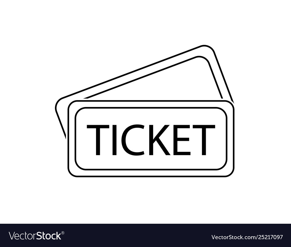 Ticket in lines design isolated on white