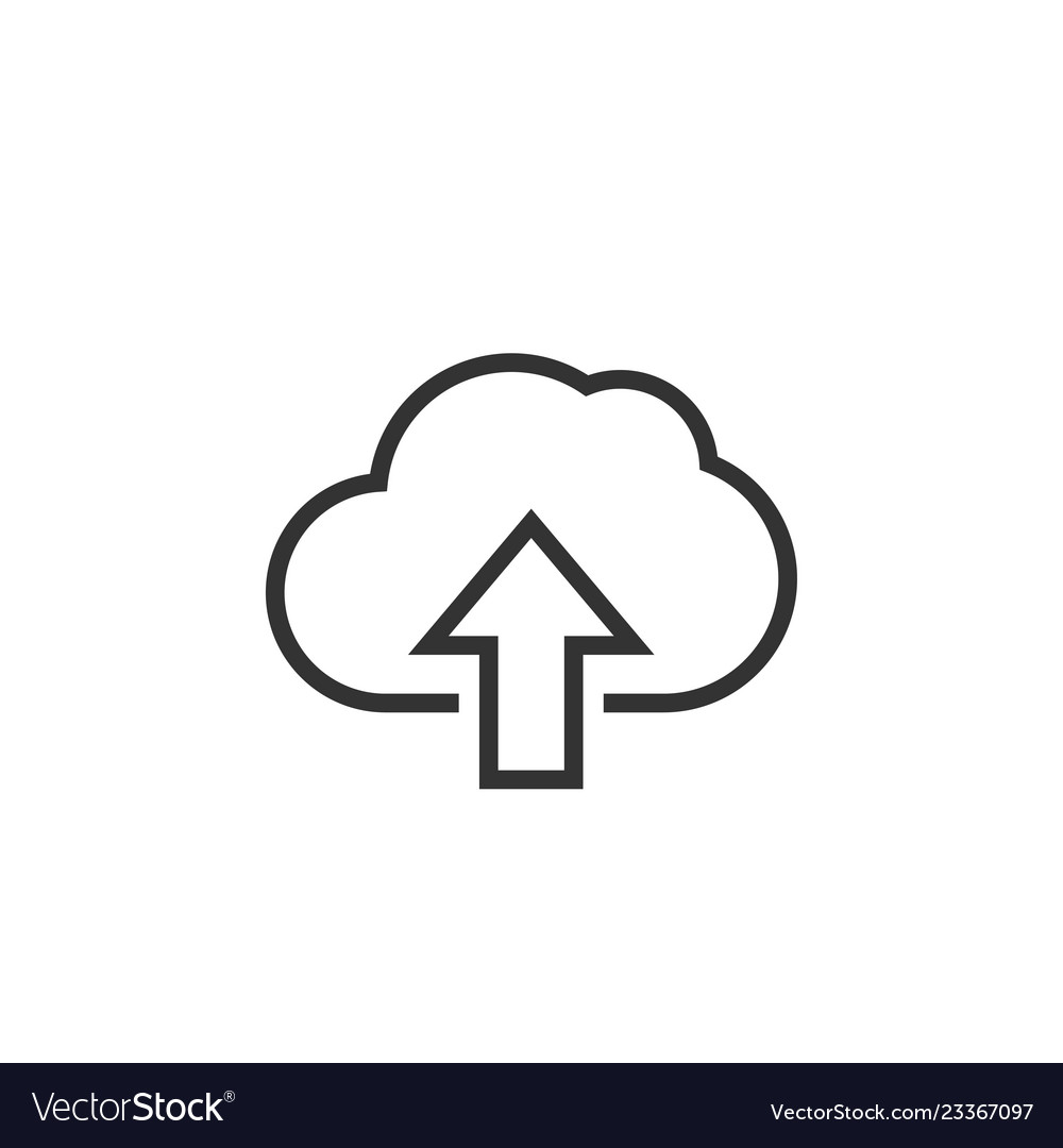 Upload cloud graphic icon design template vector image Upload cloud graphic icon design template