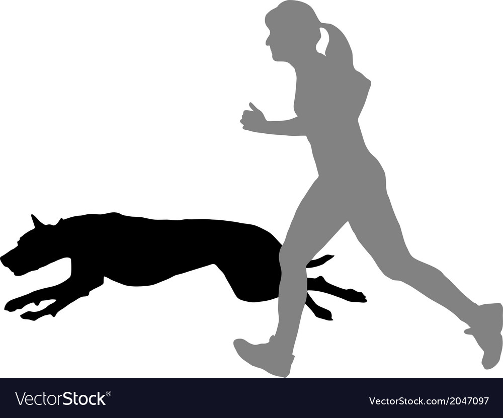 Woman jogs with dog