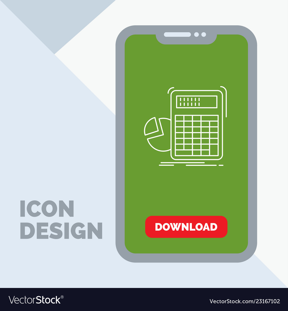 Calculator calculation math progress graph line vector image Calculator calculation math progress graph line