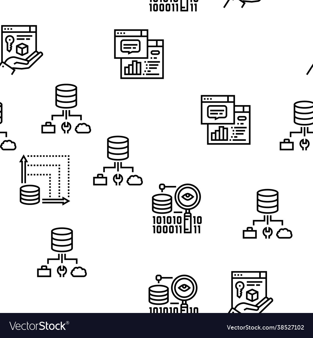 Digital processing seamless pattern vector image Digital processing seamless pattern