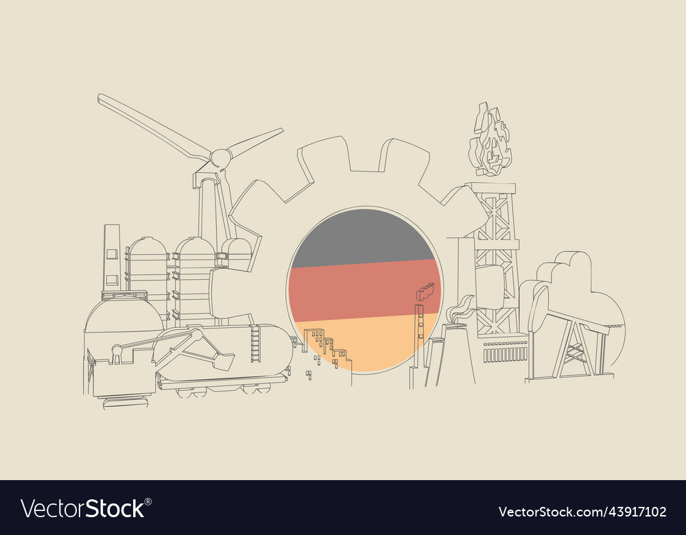 Energy and power industrial concept industrial Vector Image