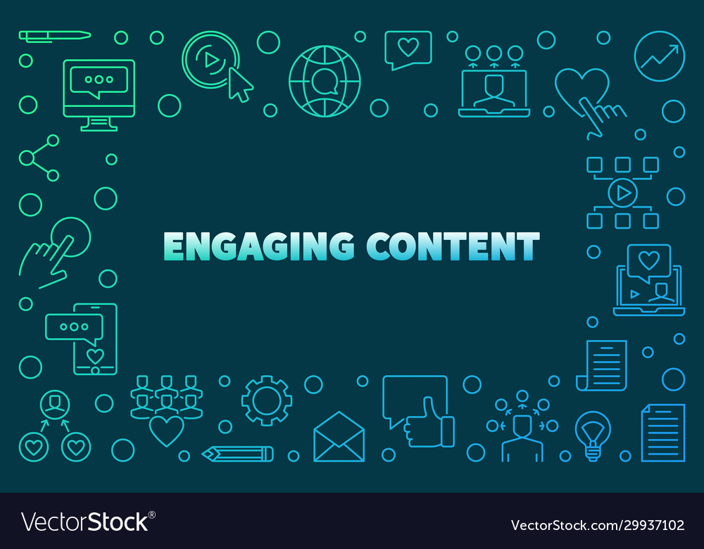 Engaging content colorful linear horizontal