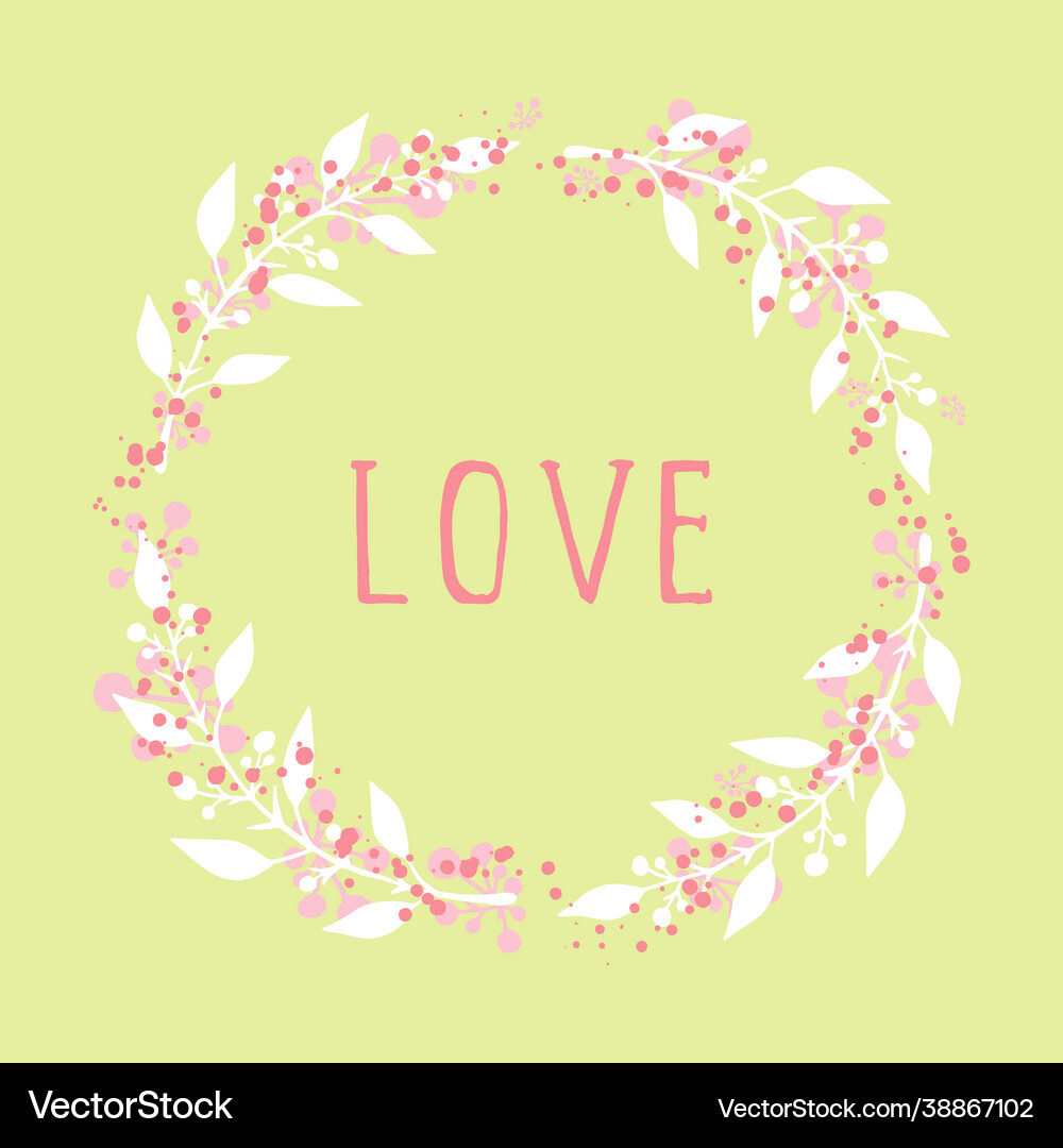 Floral round frame Royalty Free Vector Image - VectorStock