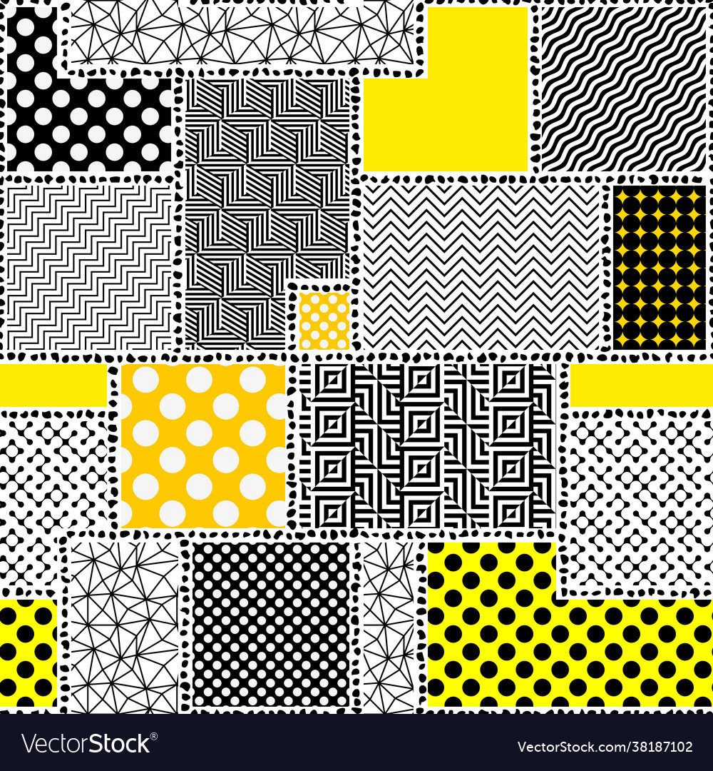 Geometric abstract pattern in patchwork style vector image Geometric abstract pattern in patchwork style