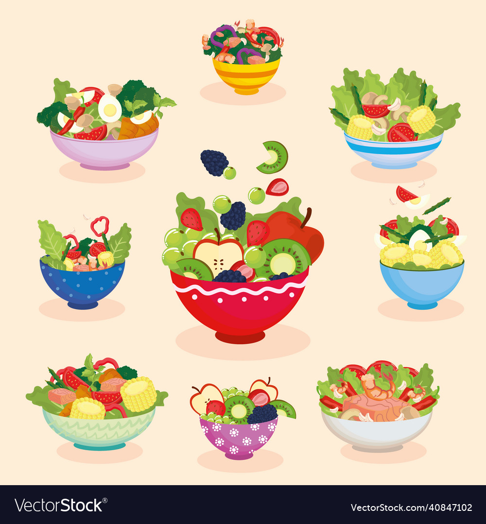 Healthy food bowls